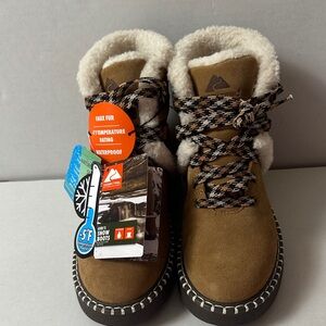 Ozark Trail-Waterproof Faux-Fur Lined Brown Snow Boots